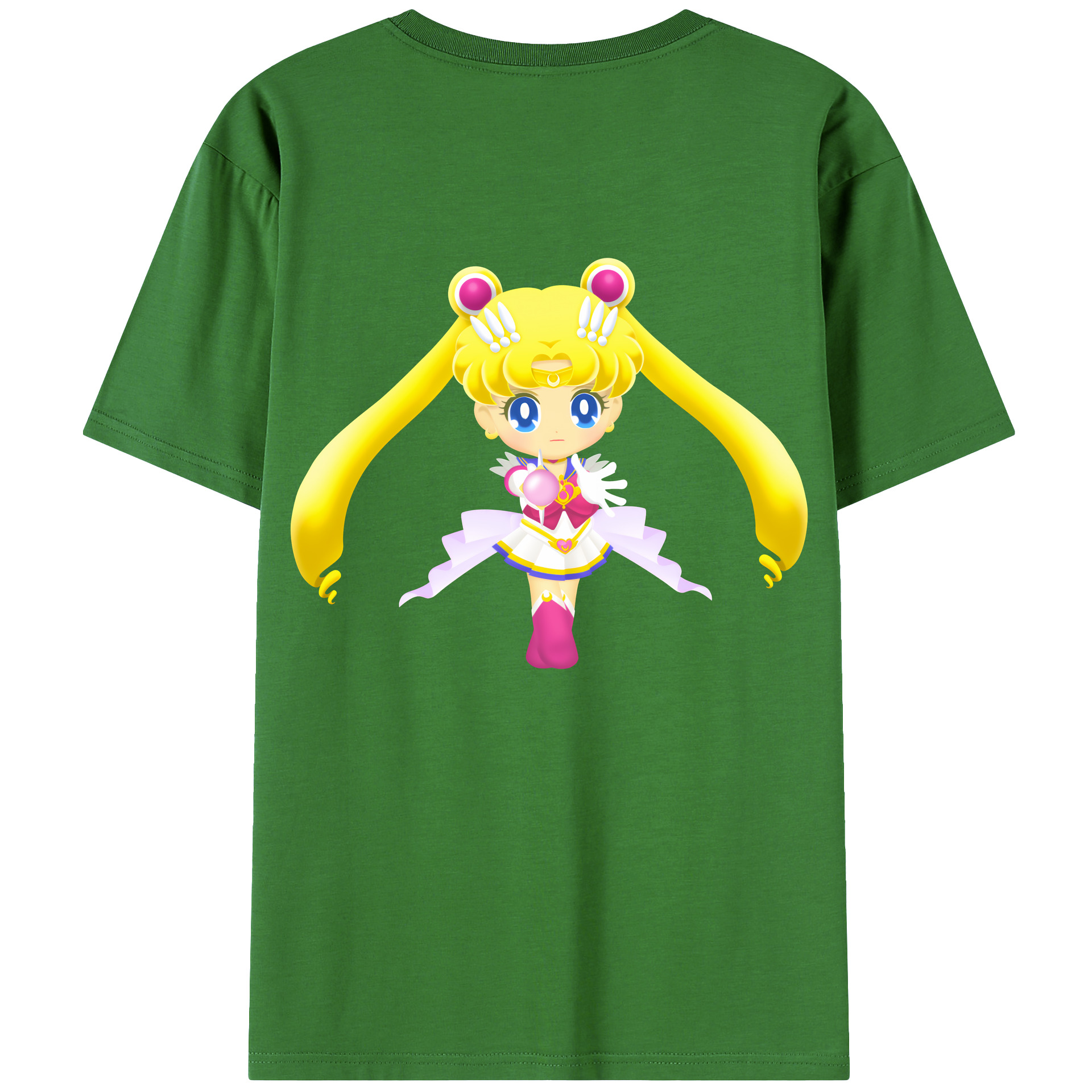 （画像用） 美少女戦士セーラームーン 月野 うさぎ つきの うさぎ Sailor Moon Tsukino Usagi レディース半袖Tシャツ(バックプリント)
